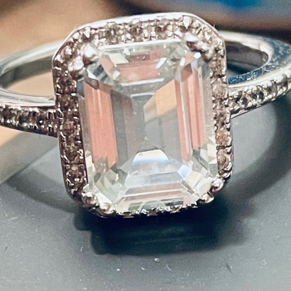 GORGEOUS Genuine Aquamarine Platinum Over 925 Ring 2.97ctw. All March Babies! - Picture 6 of 6